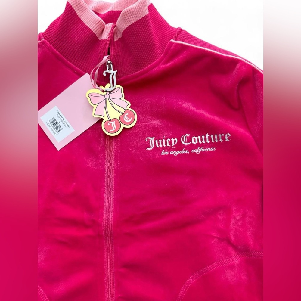 Juicy Couture Vixen Pink / Flamingo velour jacket